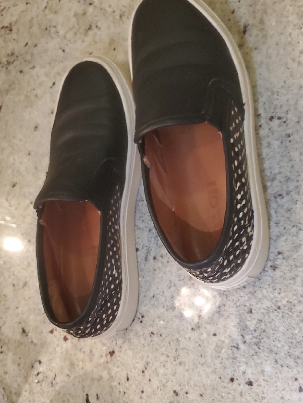 Coach Cameron Black Leather Snakeskin Slip-On Women's Loaafer Shoes Size 5 - Picture 8 of 9